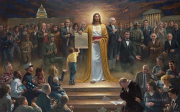 イエス アメリカに敬虔なキリスト教徒に悔い改めるよう促す Oil Paintings